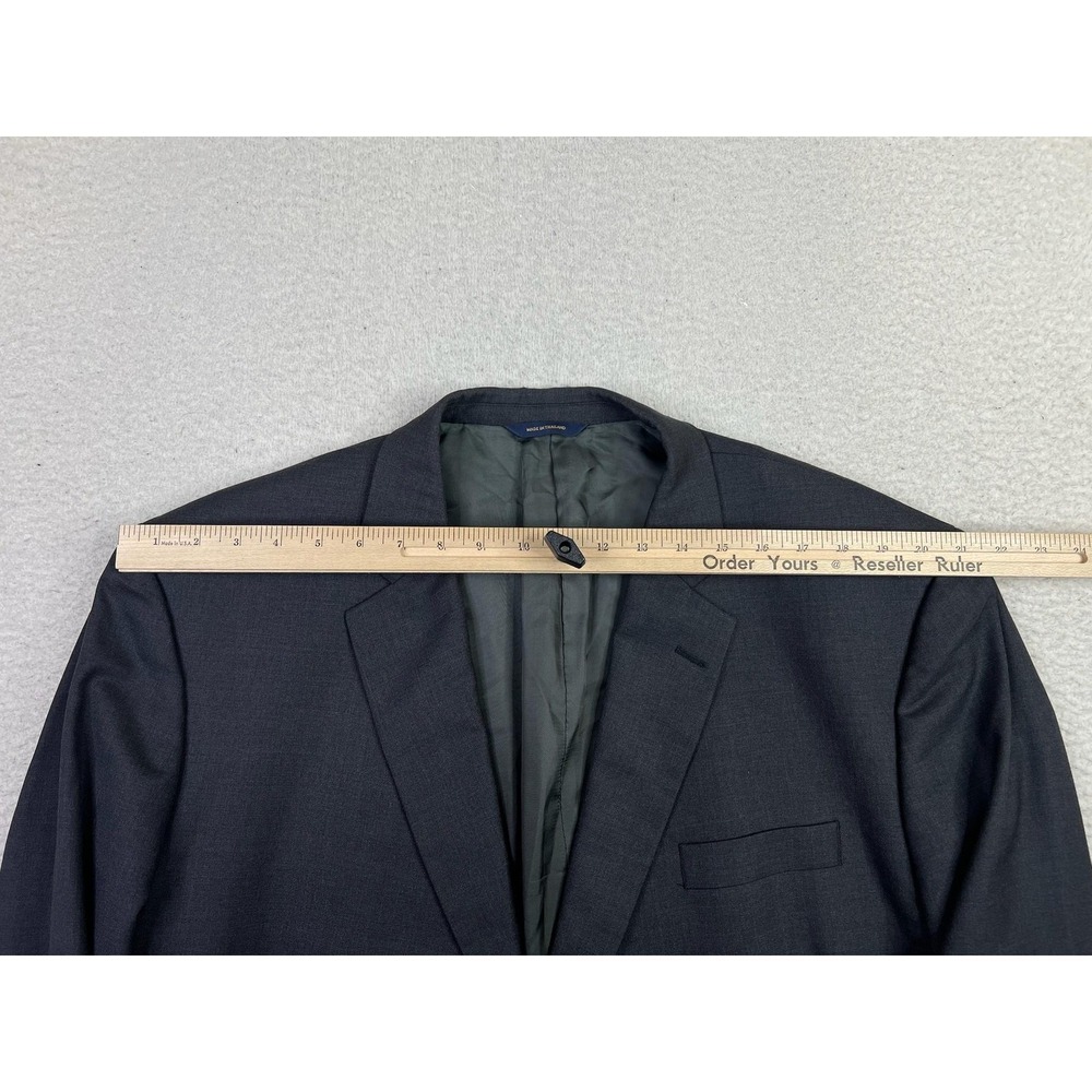Brooks Brothers Blazer Mens 50L Charcoal Gray 100% Wool Two Button Double Vent - Picture 14 of 16